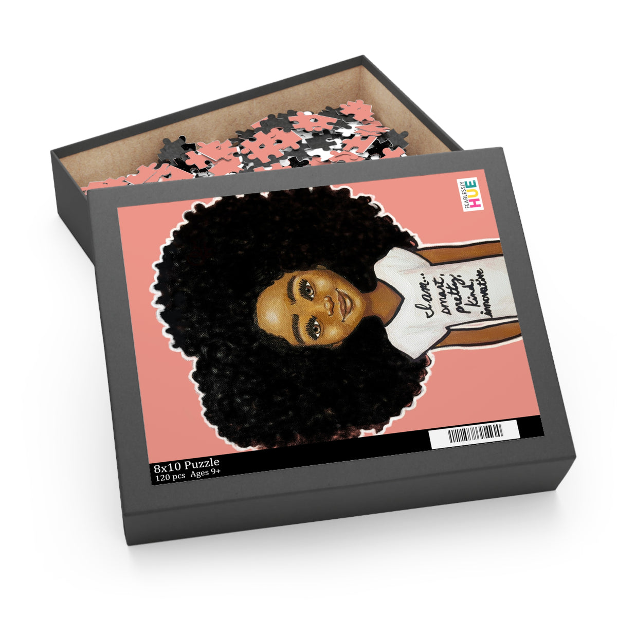 I am Smart Pretty Kind Innovative 120-piece puzzle in its gift box.