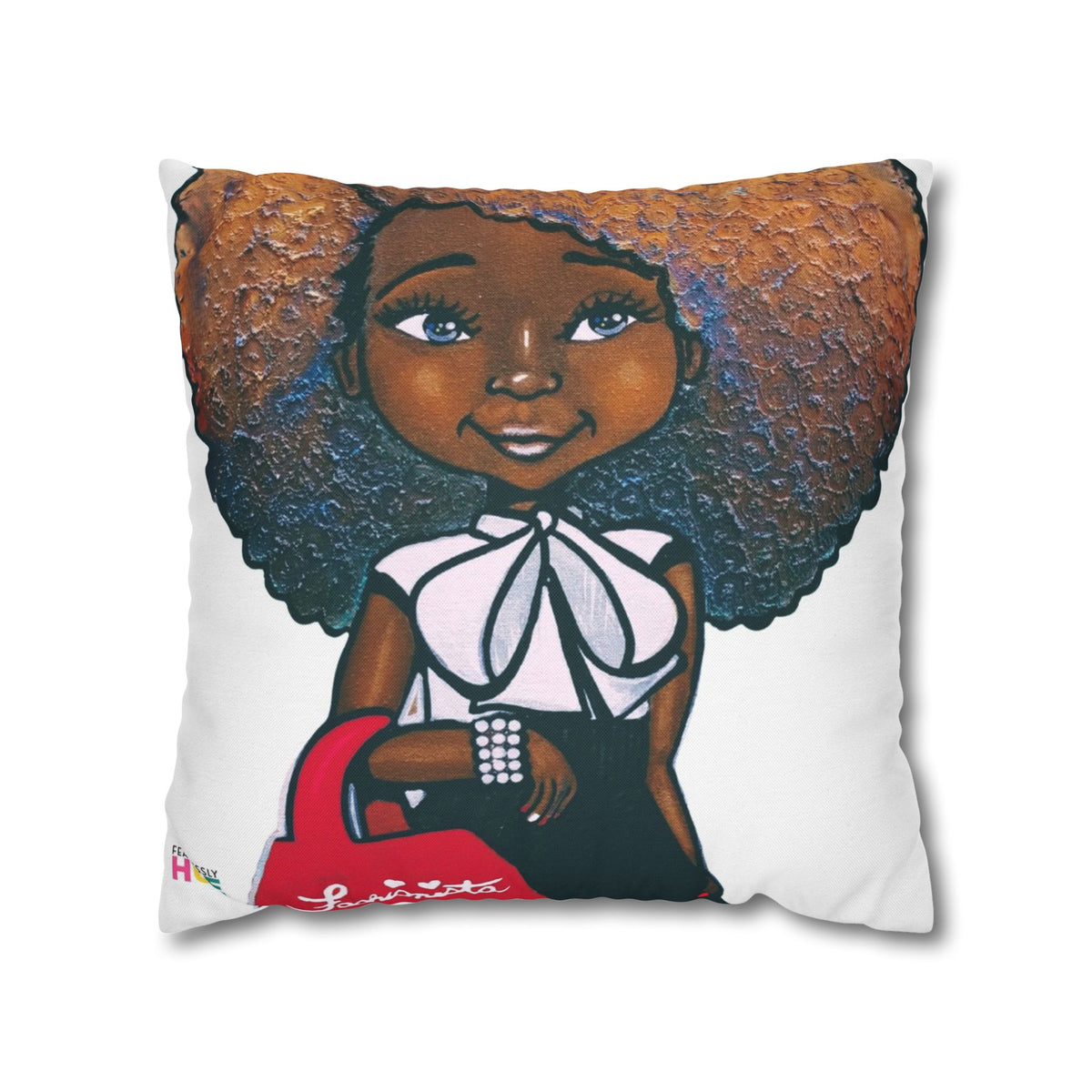 "Fashionista Red and White" Pillow Case