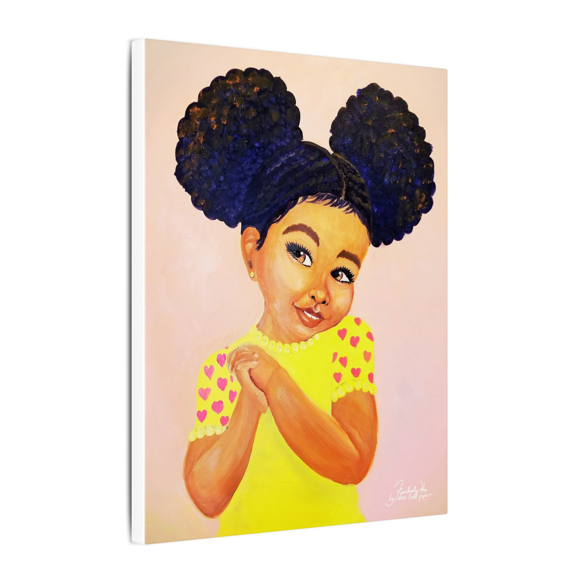 Precious Print on Canvas by Dana Todd Pope, seen at an angle to show its depth.