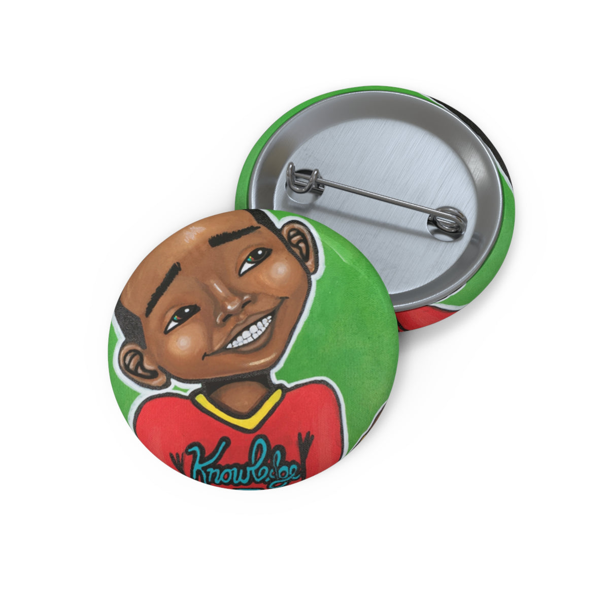 Four Kings III pin button by Fearlessly Hue®, Dana Todd Pope's art.