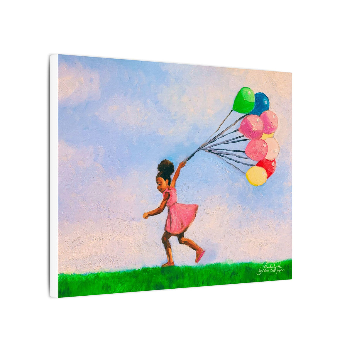 Splendor of the Skies, II Framed Print on Canvas by Dana Todd Pope, seen at an angle to show its depth.