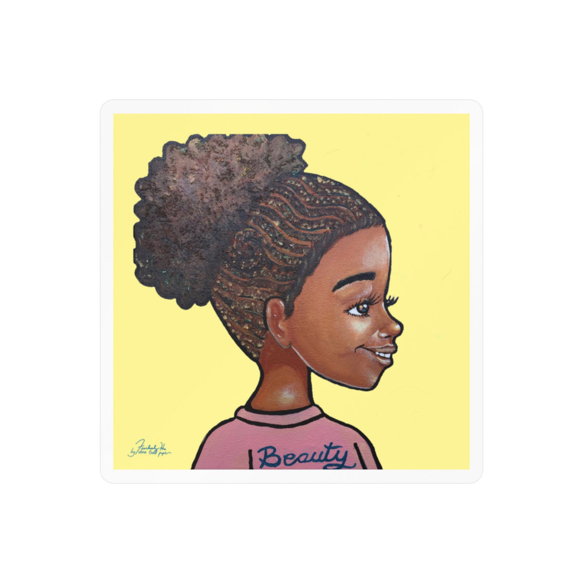 Beauty sticker by Fearlessly Hue®, Dana Todd Pope's art.
