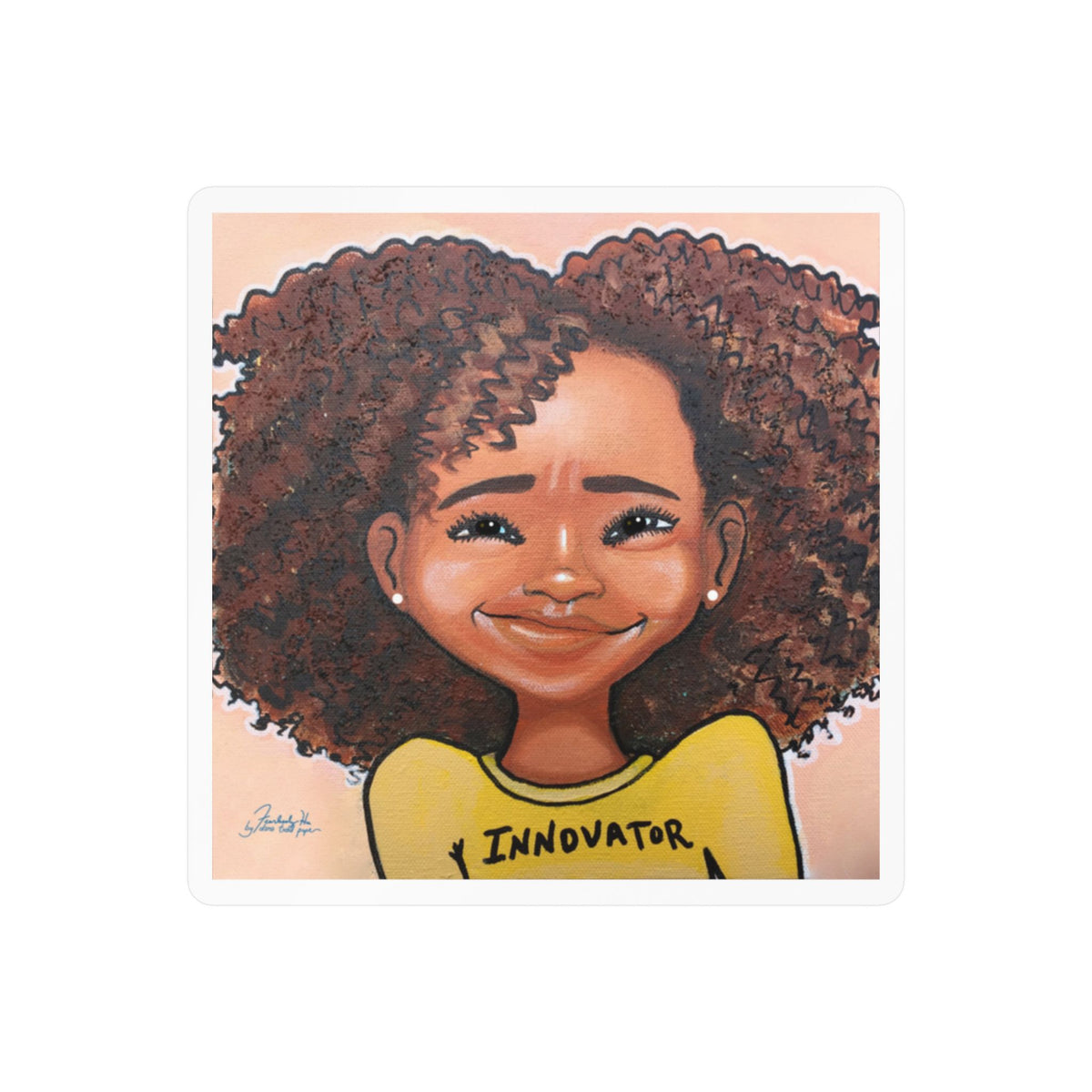 Innovator Girl sticker by Fearlessly Hue®, Dana Todd Pope's art.