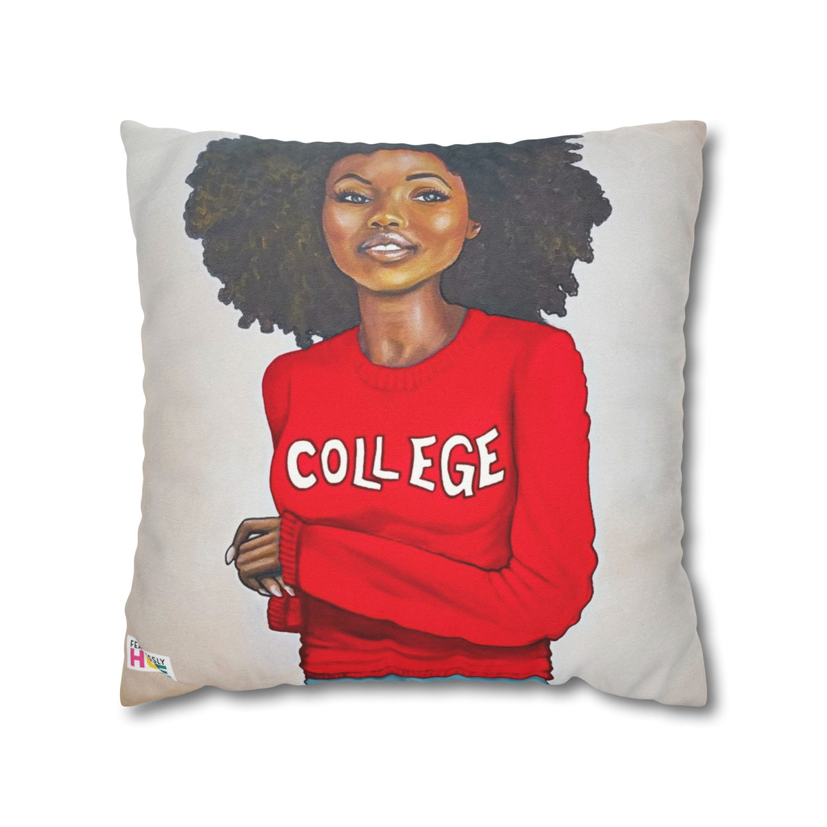"College Red and White" Pillow Case