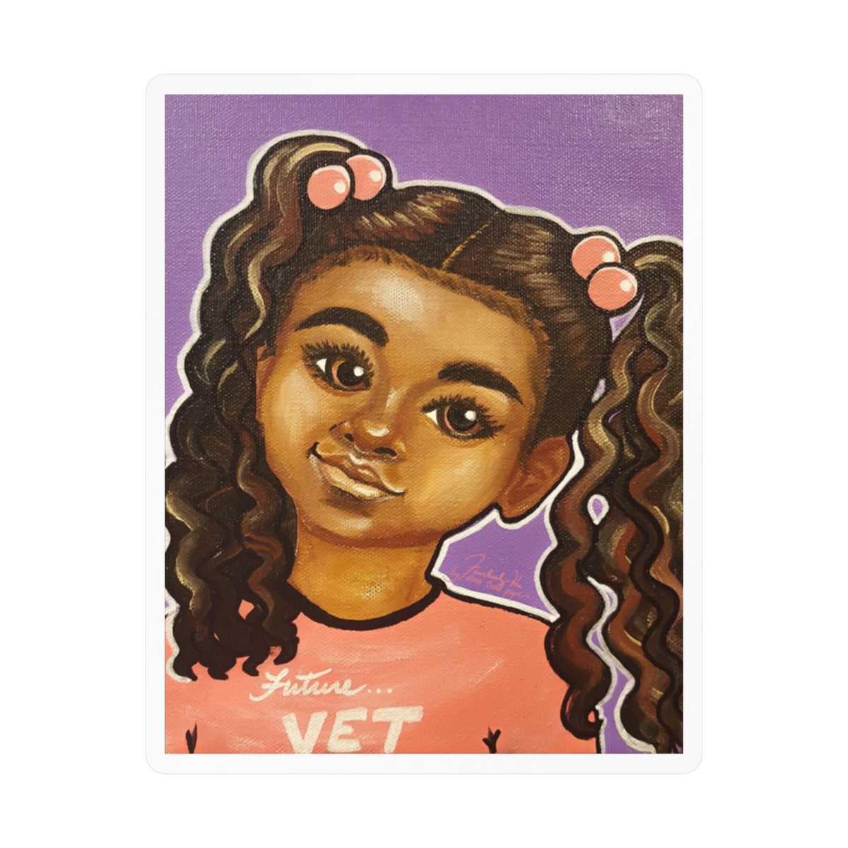 Lil Vet Too sticker by Fearlessly Hue®, Dana Todd Pope's art.