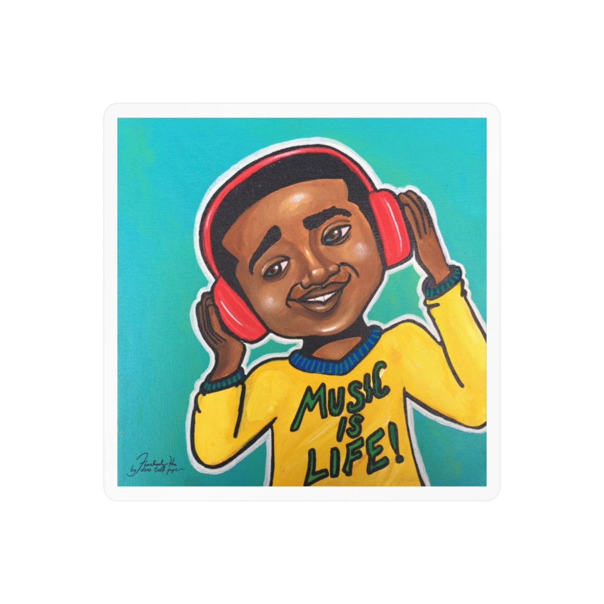 Four Kings IV sticker by Fearlessly Hue®, Dana Todd Pope's art.
