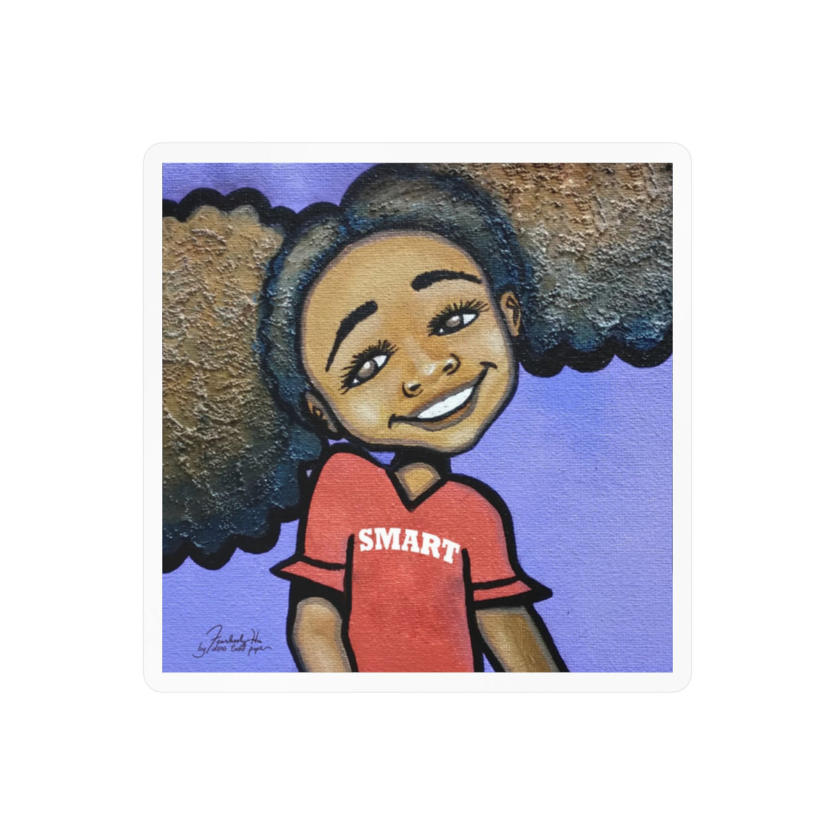 Smart Girl II sticker by Fearlessly Hue®, Dana Todd Pope's art.
