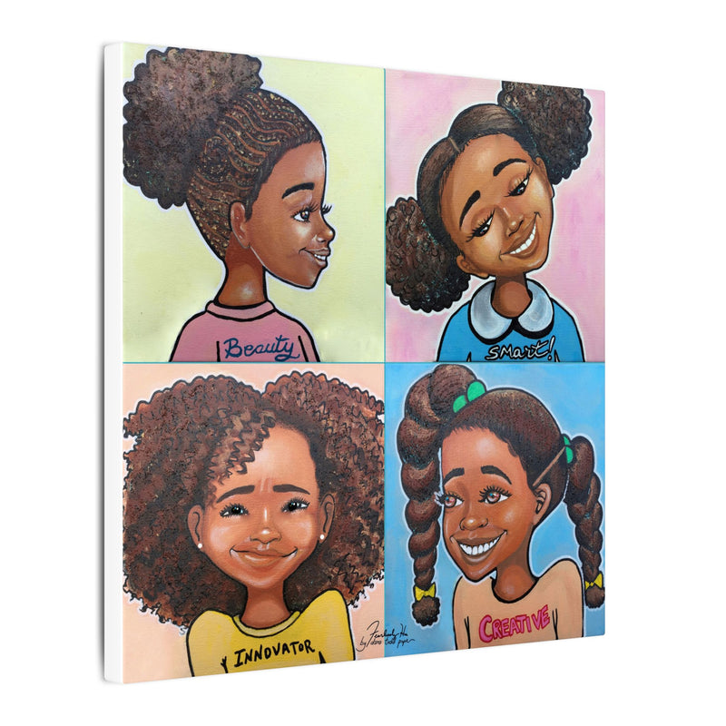 Beautiful, Smart, Innovative, Creative - 12 x 12 Canvas Print Wall Art