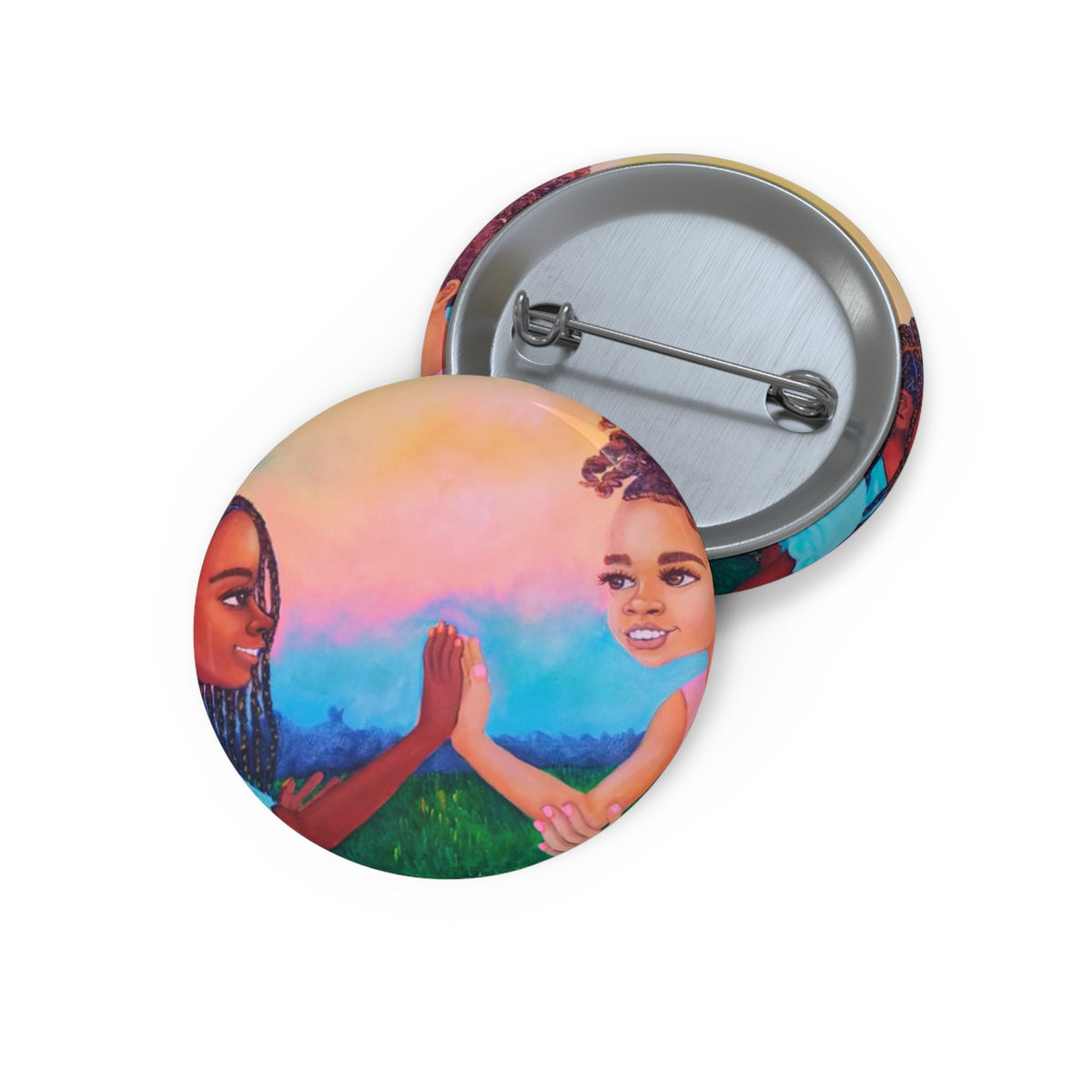 Clap Pat pin button by Fearlessly Hue®, Dana Todd Pope's art.
