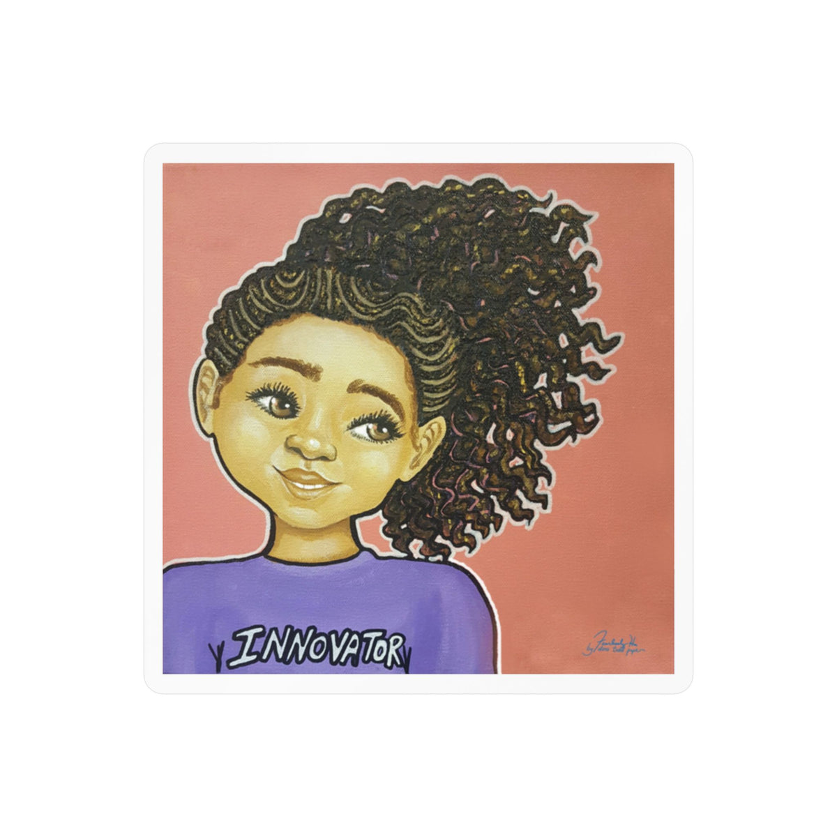 Innovator Girl II sticker by Fearlessly Hue®, Dana Todd Pope's art.