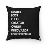 "L.B.C. Words" 18"x18" Premium Square Pillow