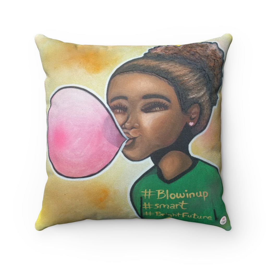 Blowin Up Girl 18x18 Faux Suede Square Pillow – Fearlessly Hue by Dana  Todd Pope