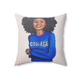 "College Blue and White" Pillow