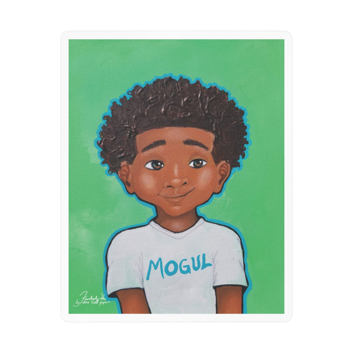 Lil Mogul sticker by Fearlessly Hue®, Dana Todd Pope's art.