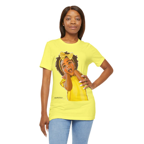 Fearlessly Hue® Radiate Adult T-shirt - Inspirational, Yellow Graphic Tee