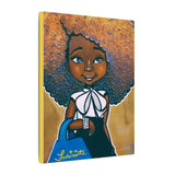 Fashionista Canvas Print in Blue and Gold