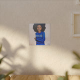 College Canvas Art Print, Blue & White - Fearlessly Hue