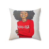 "College Red and White" Pillow