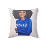 "College Blue and White" Pillow