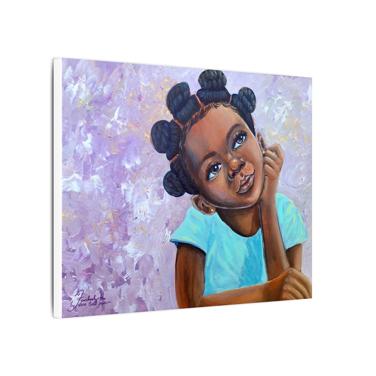 Daydreaming on a Perfect Summer Day I Print on Canvas by Dana Todd Pope, seen at an angle to show its depth.