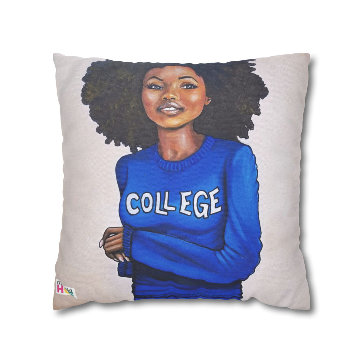 "College Blue and White" Pillow Case
