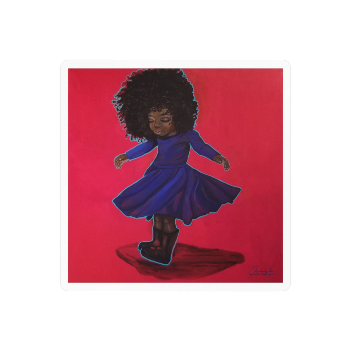 Freedom sticker by Fearlessly Hue®, Dana Todd Pope's art.