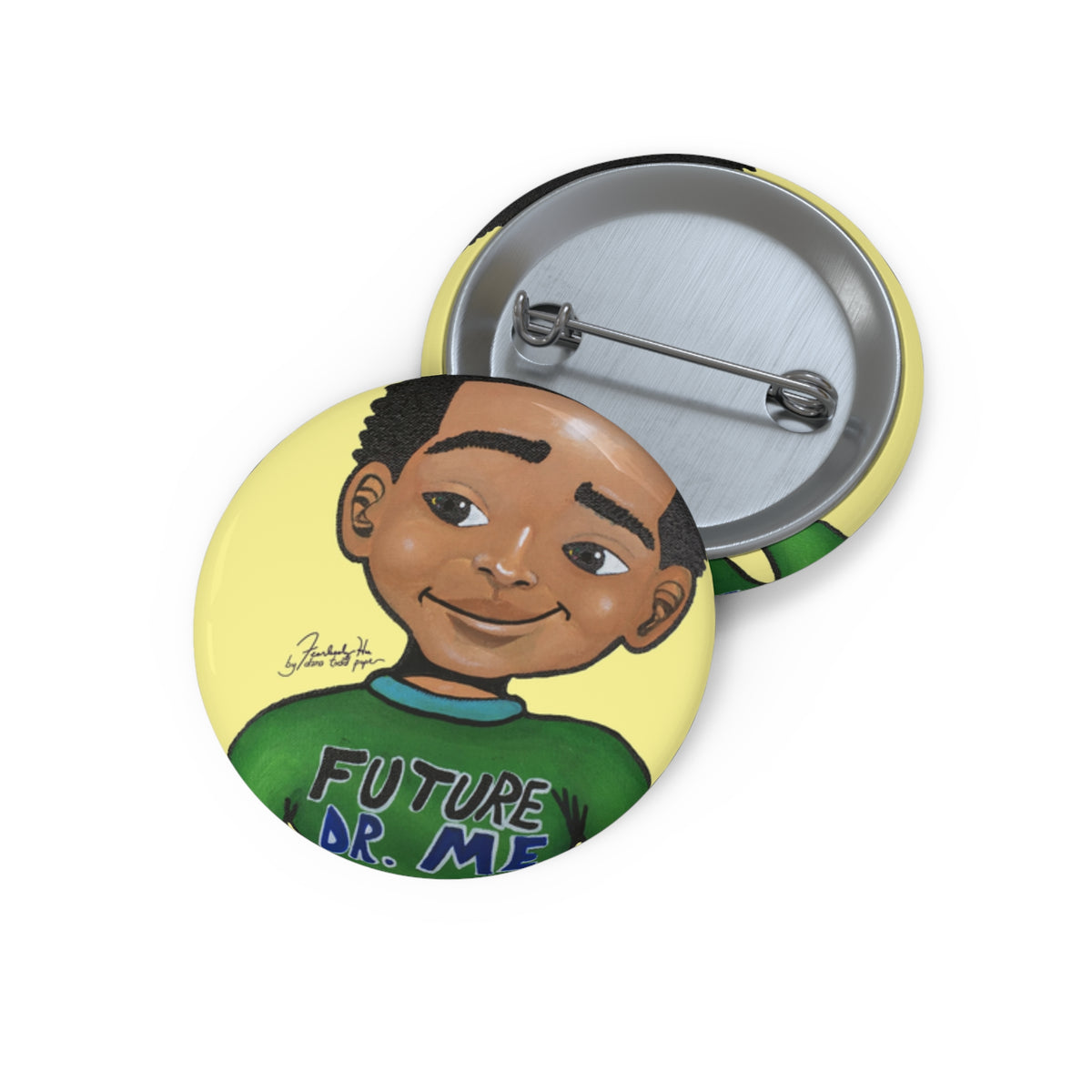 Four Kings II pin button by Fearlessly Hue®, Dana Todd Pope's art.