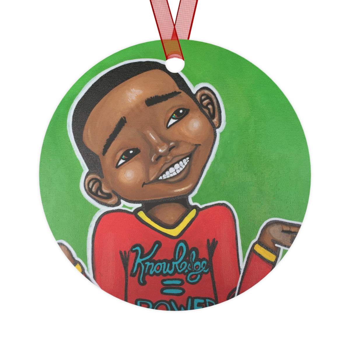 Four Kings III round metal ornament by Fearlessly Hue®, Dana Todd Pope's art.