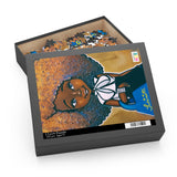 "Fashionista Blue & Gold" Puzzle (120 or 252-Piece)