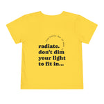 Fearlessly Hue® Radiate Toddler T-shirt - Inspirational Kids, Yellow Graphic Tee