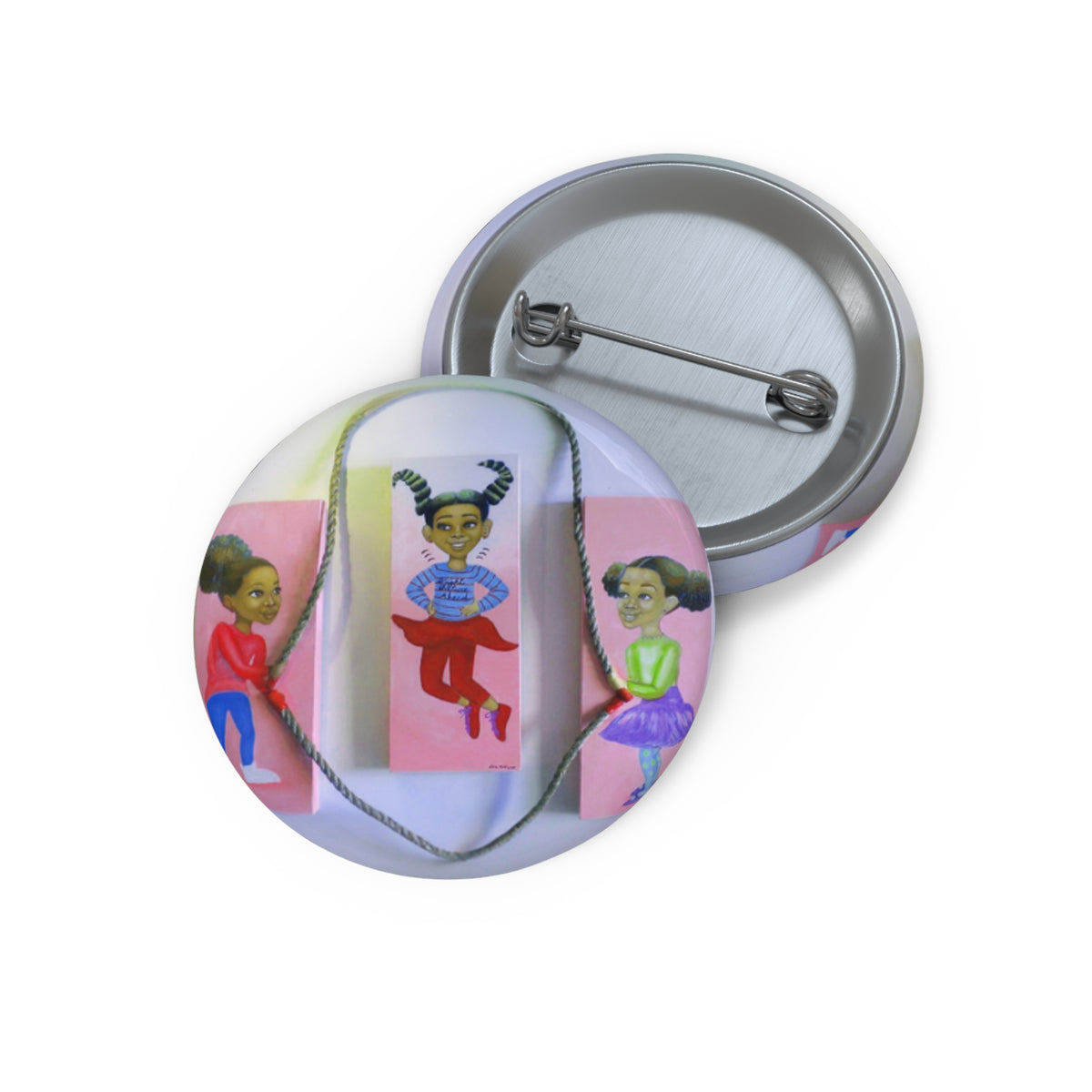 Jumping to Higher Heights I Pin Button
