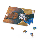 "Fashionista Blue & Gold" Puzzle (120 or 252-Piece)