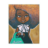 [DRAFT CANVAS] "Fashionista" Pink and Green Stretched Canvas Print