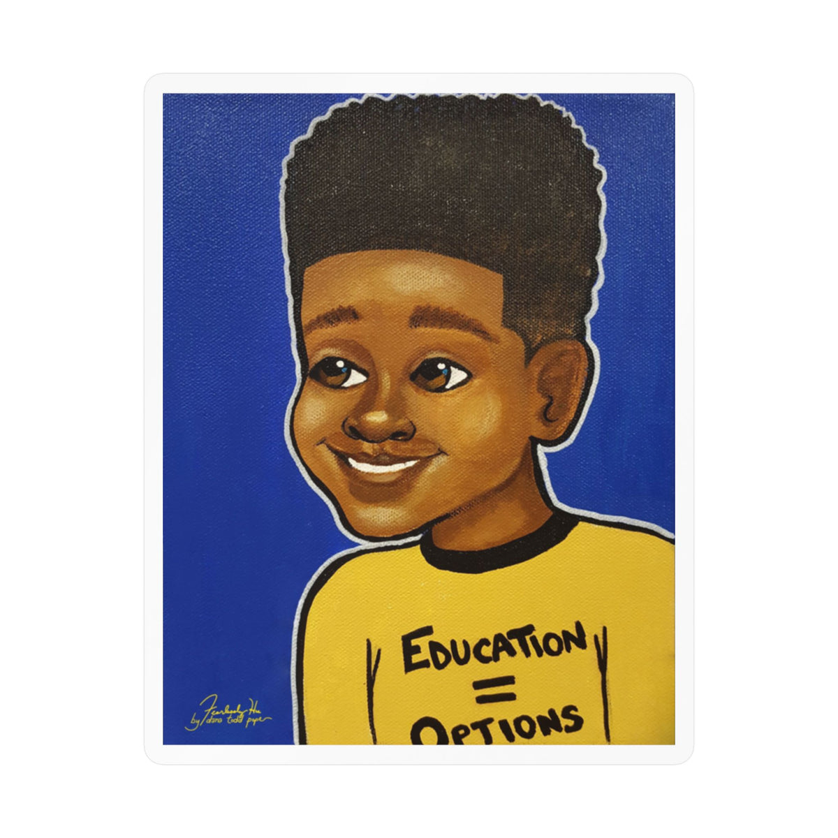 Ed = Op Boy II sticker by Fearlessly Hue®, Dana Todd Pope's art.