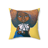 "Fashionista Blue and Gold" Pillow