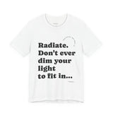 Copy of Fearlessly Hue® Radiate Adult T-shirt - Inspirational, Yellow Graphic Tee