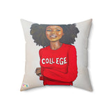 "College Red and White" Pillow