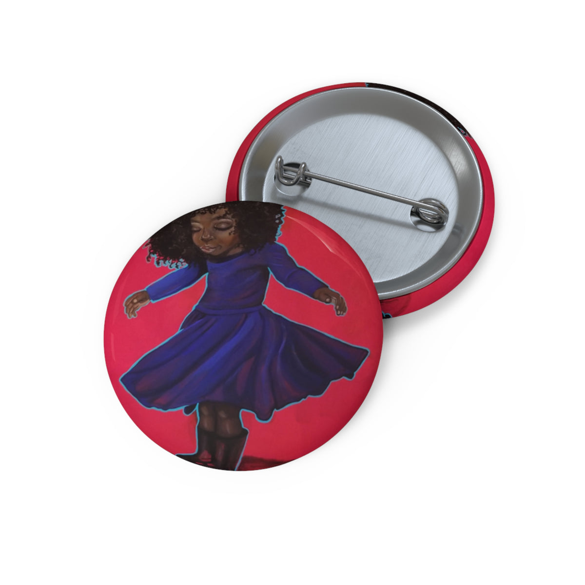 Freedom pin button by Fearlessly Hue®, Dana Todd Pope's art.