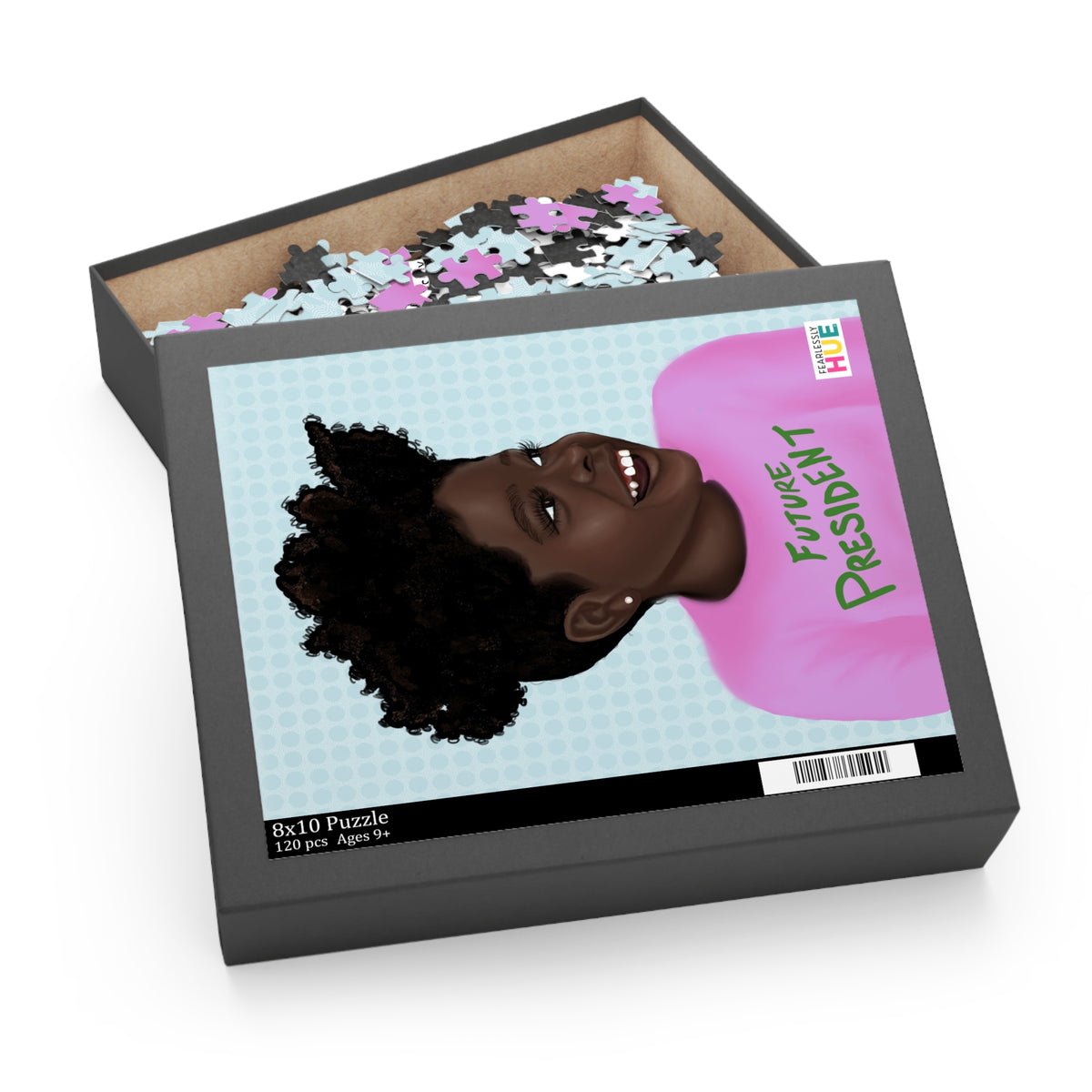 Future President Too 120-piece puzzle in its gift box.