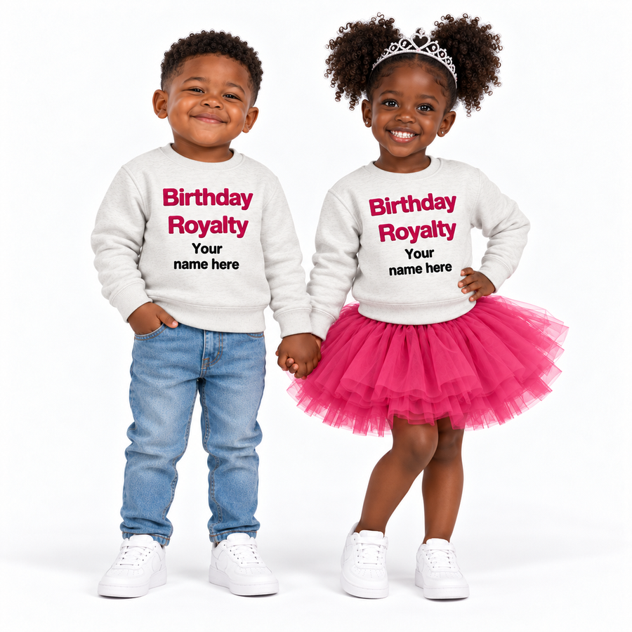 Birthday Royalty toddler crewneck sweatshirt, Fearlessly Hue®