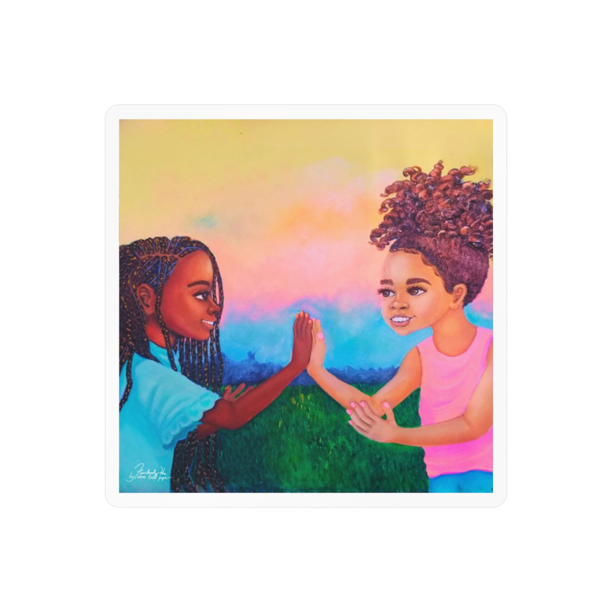Clap Pat sticker by Fearlessly Hue®, Dana Todd Pope's art.