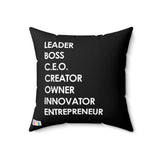 "LBC Word Black" Pillow