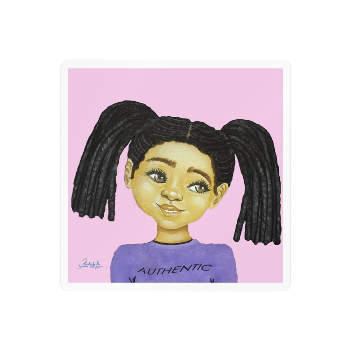 Authenticity sticker by Fearlessly Hue®, Dana Todd Pope's art.