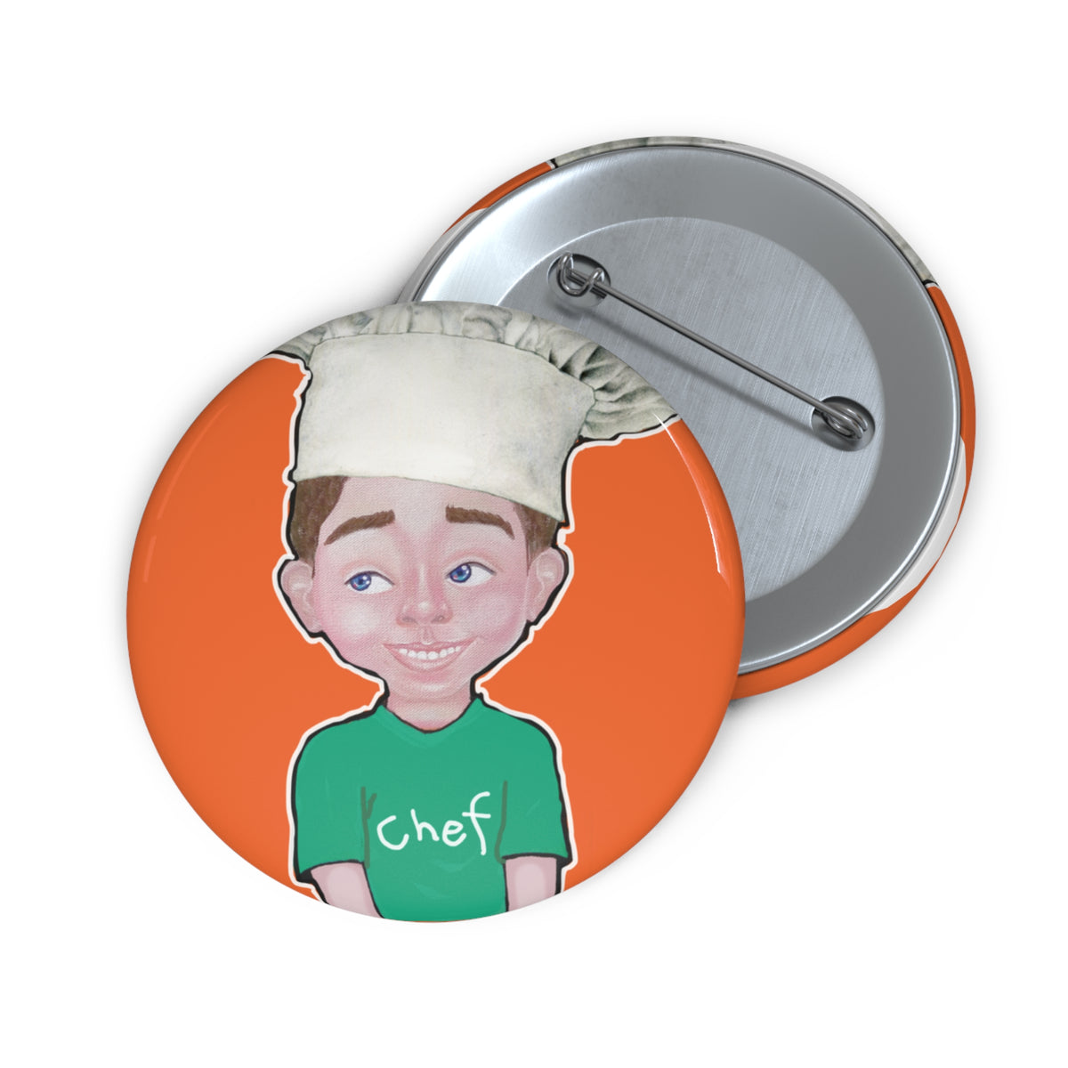 Lil Chef 2.25 inch pin button by Fearlessly Hue®, Dana Todd Pope's art.