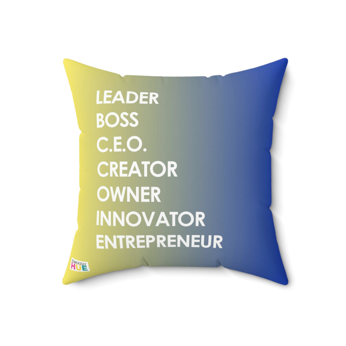 LBC Word Ombre GB pillow, front.