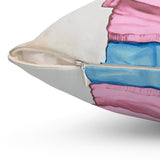 "College Pink and Green" Pillow