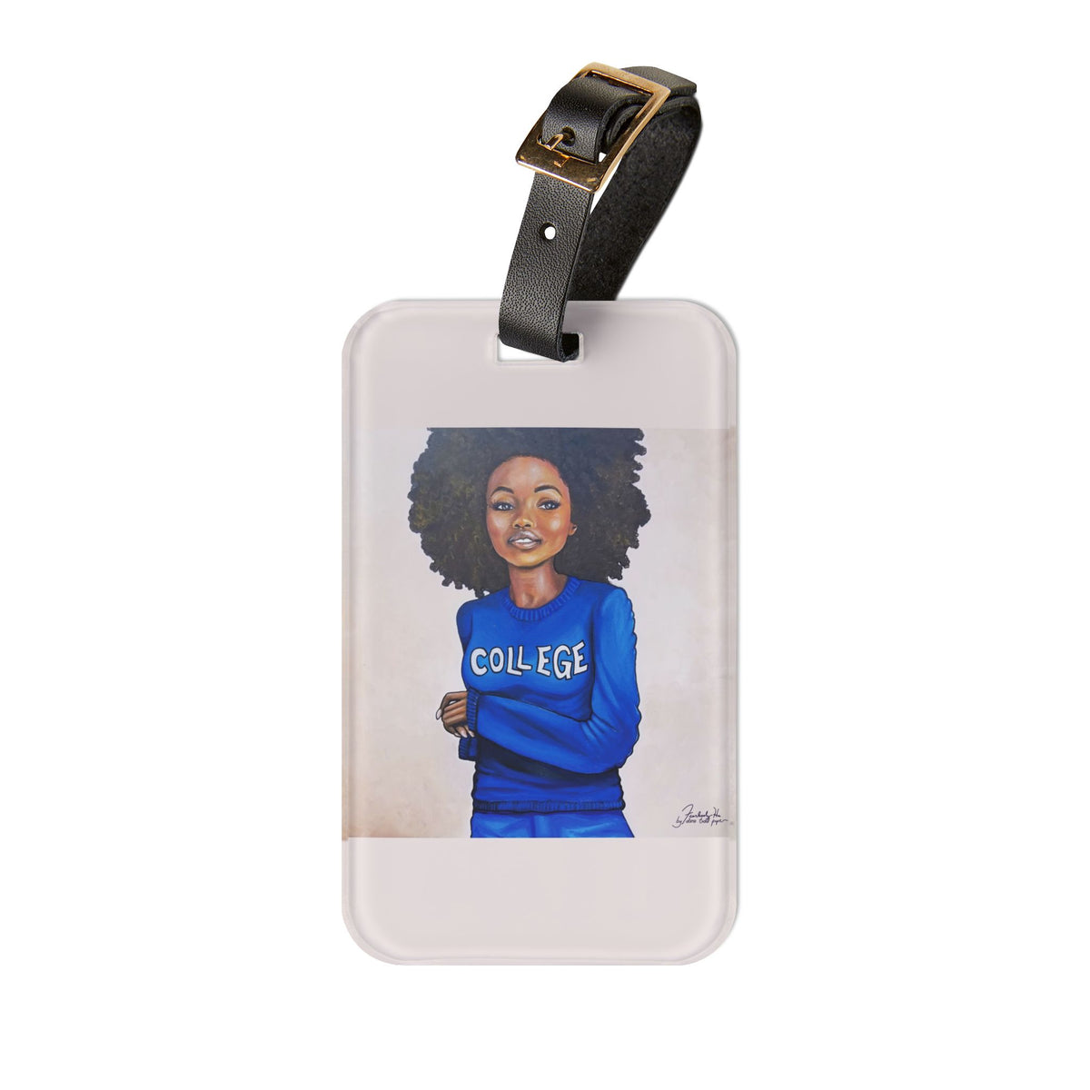 "College Blue and White" Luggage Tag