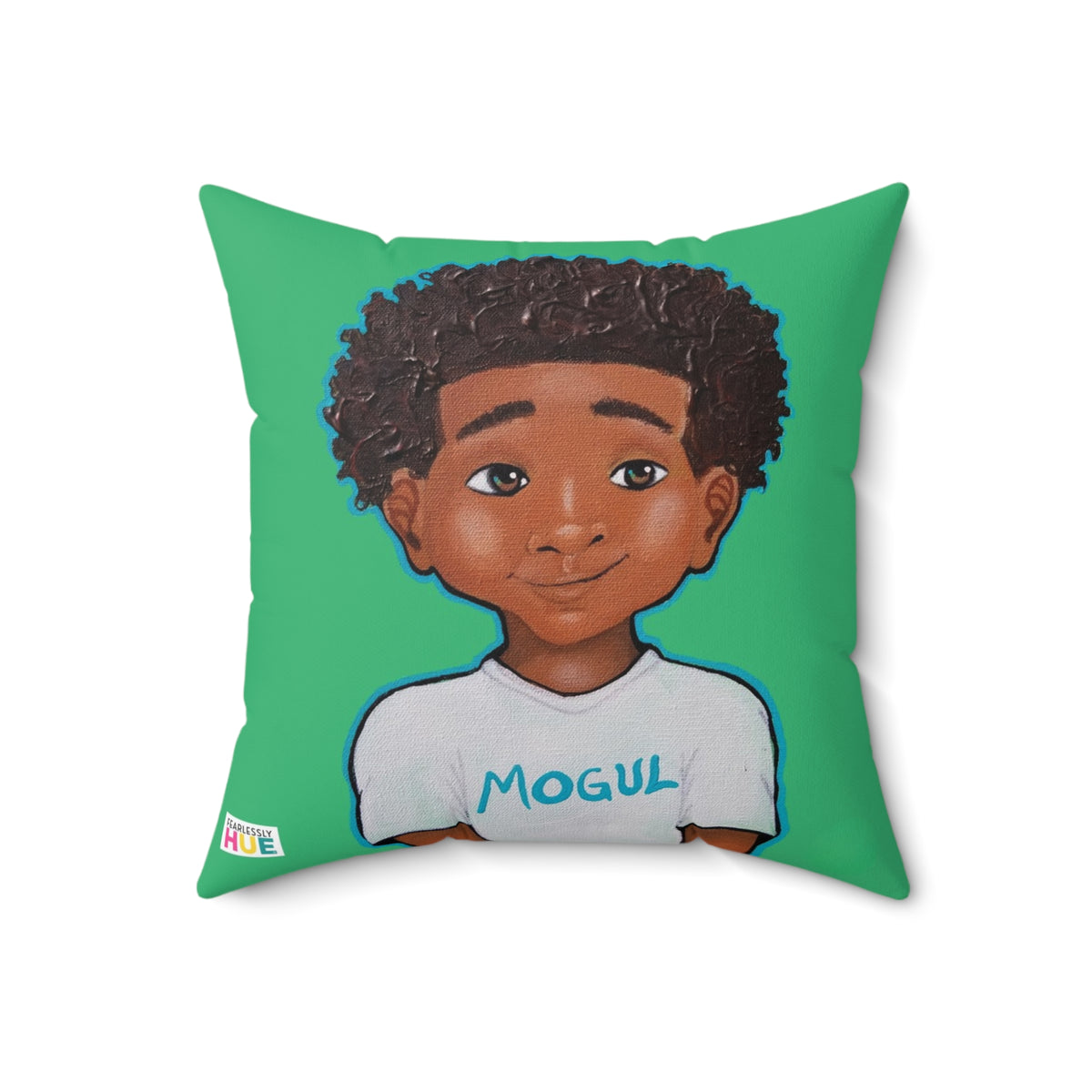 Lil Mogul pillow, front.