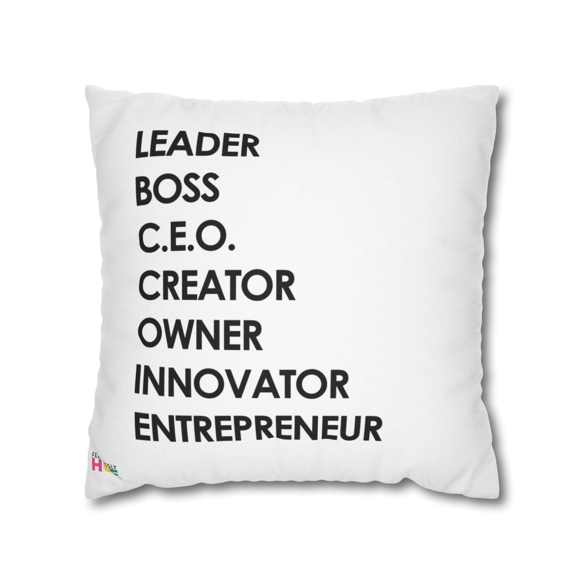 "LBC Word White" Pillow Case