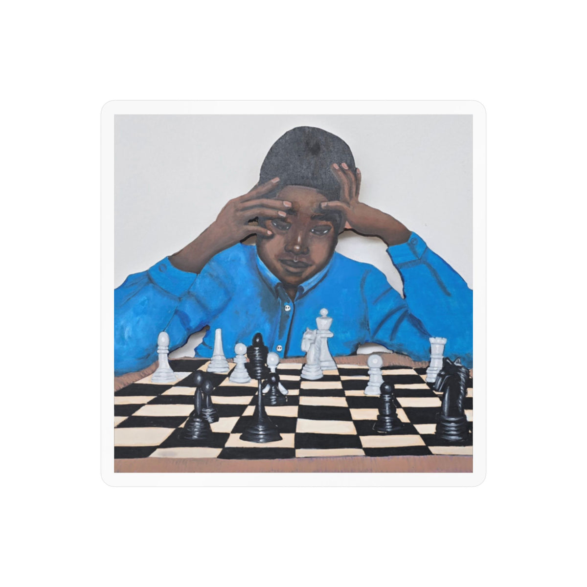 Chess Master sticker by Fearlessly Hue®, Dana Todd Pope's art.